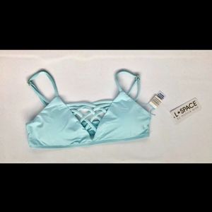 NWT l*space Jaime Bikini Top - Seaglass (Blue)